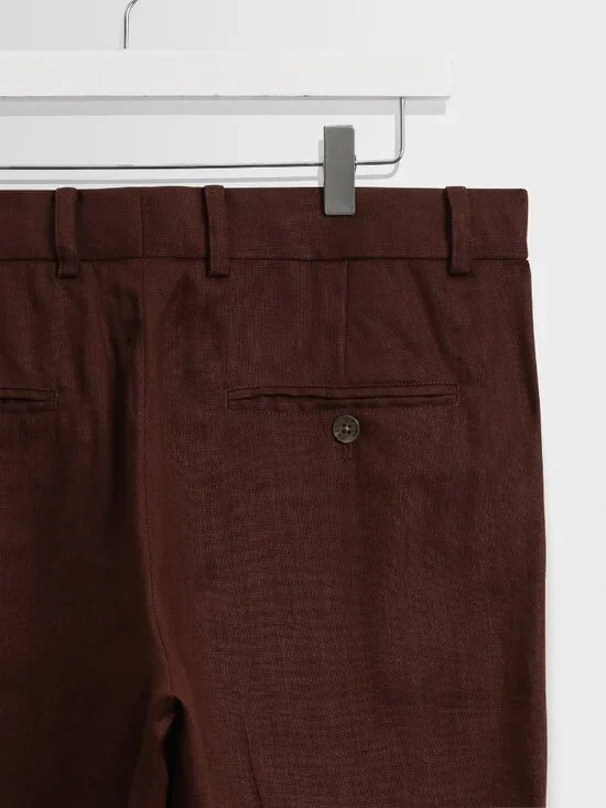 WAX London - Alp Linen Trousers - Col Merlot - BNWT - Picture 9 of 16